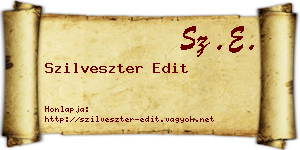 Szilveszter Edit névjegykártya