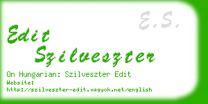 edit szilveszter business card